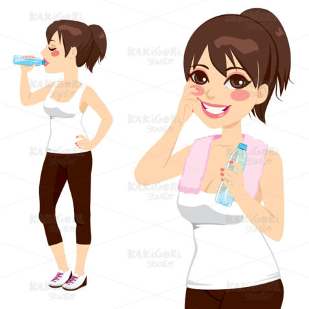 Drinking Bottle Water Clipart Vector Illustration 01388