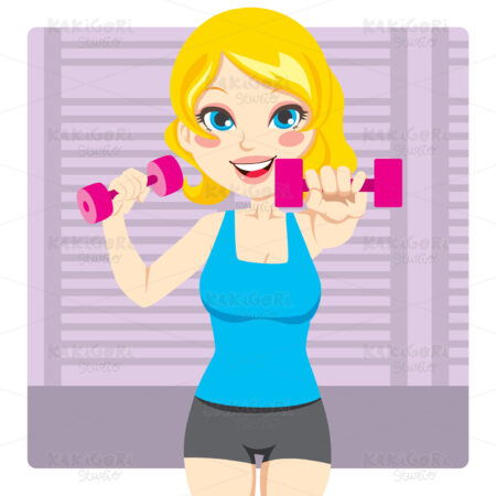 Dumbbell Exercise Clipart Vector Illustration 00721