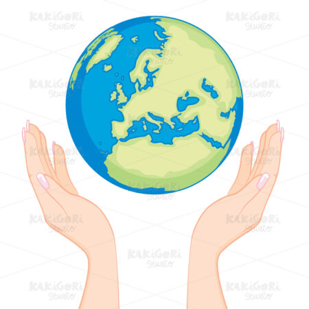Earth Woman Hands Clipart Vector Illustration 02792