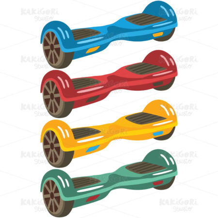 Electric Self Balancing Set Clipart Vector Illustration 03747