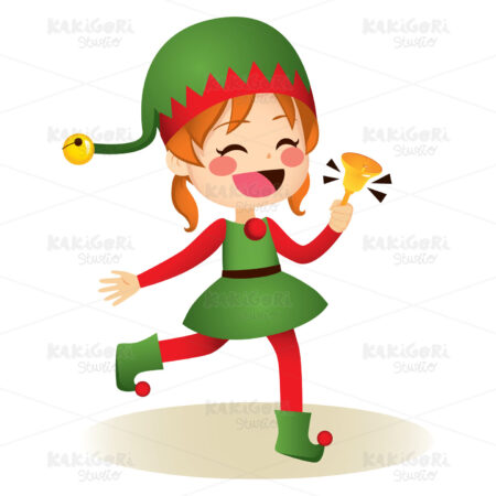 Elf Santa Helper Clipart Vector Illustration 04476
