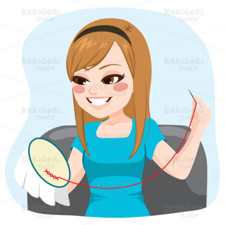 Embroidering Hobby Clipart Vector Illustration 03617