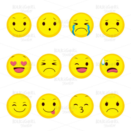 Emoji Expression Collection Clipart Vector Illustration 02866