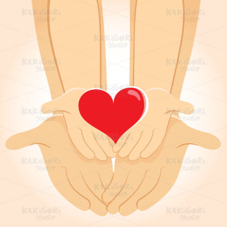 Family Heart Hands Clipart Vector Illustration 04580