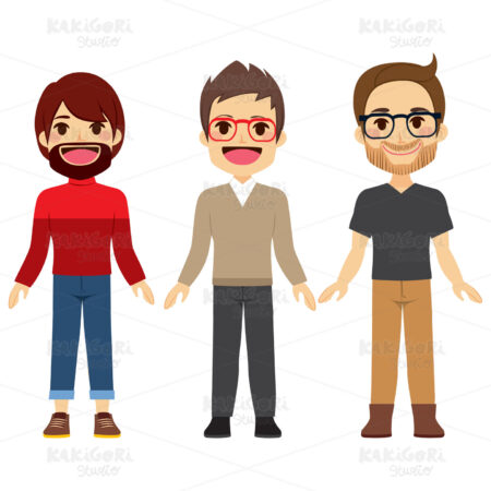 Fashion Hipster Men Clipart Vector Illustration 03319