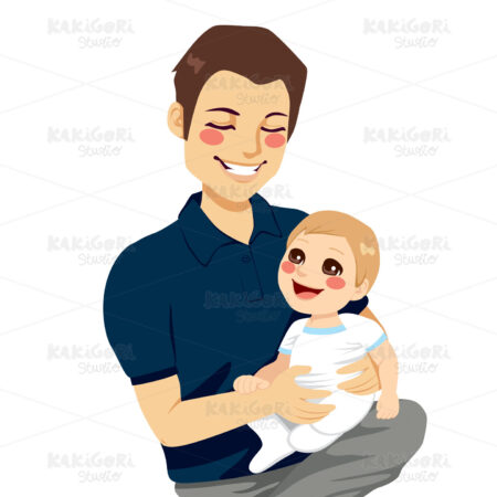 Father and Son Clipart Vector Illustration 01132