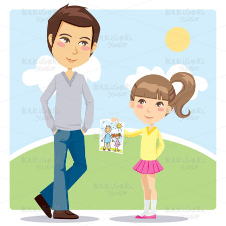 Fathers Day Gift Clipart Vector Illustration 00347