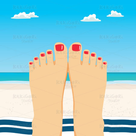 Feet Beach Clipart Vector Illustration 03629