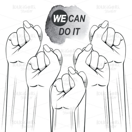 Female Fists Protest Clipart Vector Illustration 04711