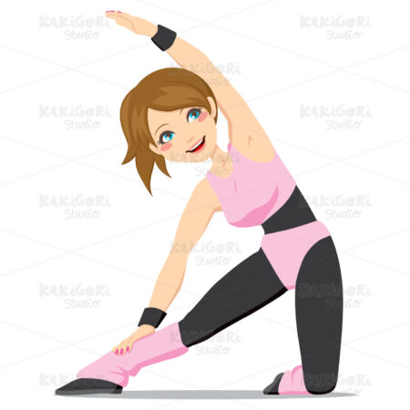 Flexibility Exercise Clipart Vector Illustration 00511
