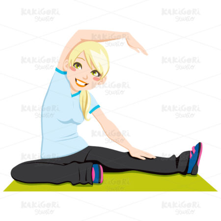Flexibility Workout Clipart Vector Illustration 00513