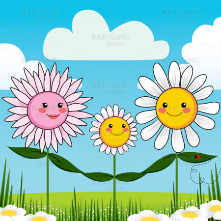 Flower Family Clipart Vector Illustration 00887