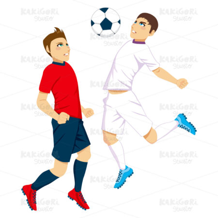 Football Players Fight Clipart Vector Illustration 01409