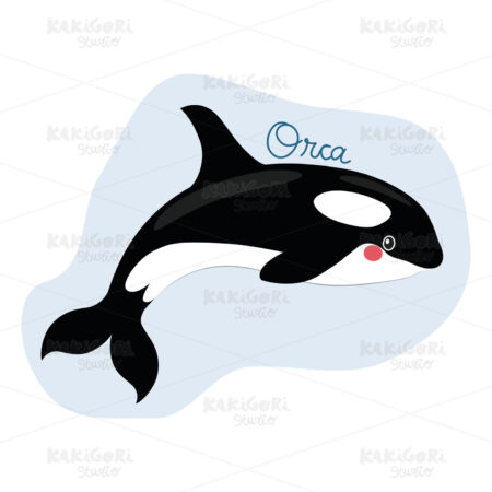 Funny Killer Whale Orca Clipart Vector Illustration 03978