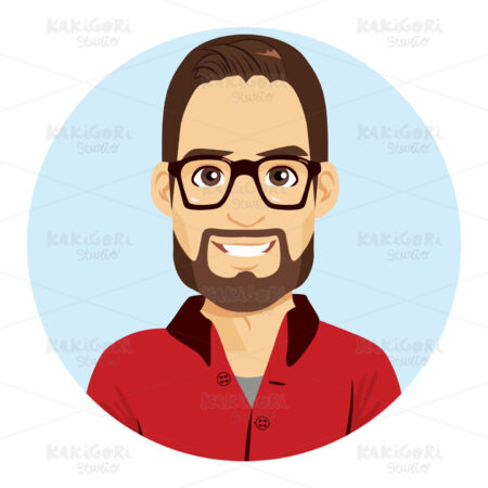 Geek Man Avatar Clipart Vector Illustration 03818