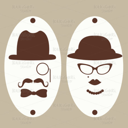 Gentleman And Ladies Toilet Symbols Clipart Vector Illustration 01898