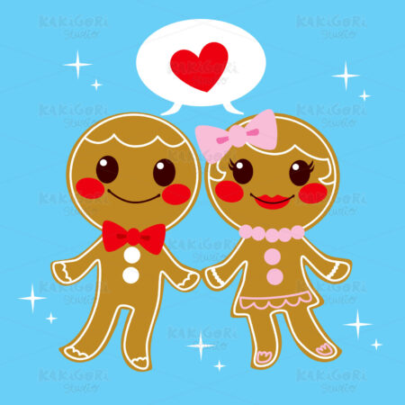 Gingerbread Couple Clipart Vector Illustration 00999