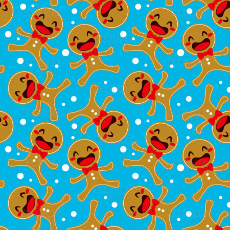Gingerbread Seamless Pattern Clipart Vector Illustration 01006