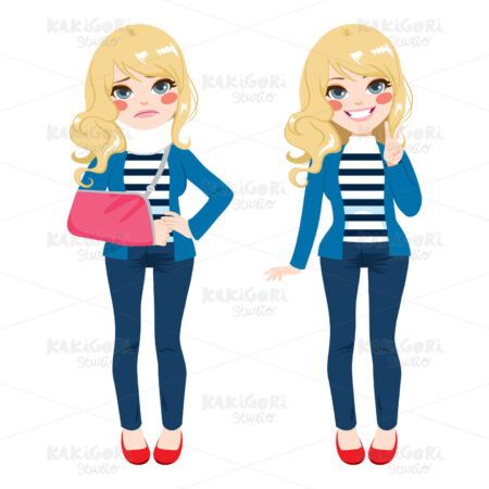 Girl Broken Arm Clipart Vector Illustration 03387