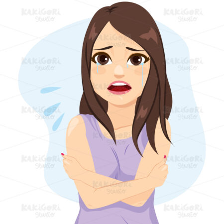 Girl Need Help Clipart Vector Illustration 04764