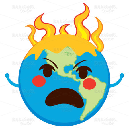 Global Warming Character Clipart Vector Illustration 03162