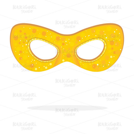 Golden Carnival Mask Clipart Vector Illustration 03254