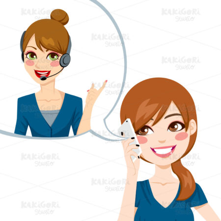 Good Customer Service Agent Clipart Vector Illustration 01269
