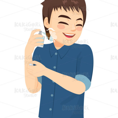 Good Smell Perfume Boy Clipart Vector Illustration 05131