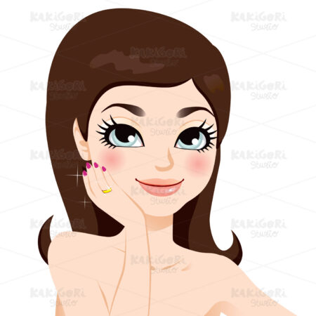 Gorgeous Brunette Woman Clipart Vector Illustration 01052
