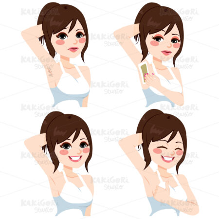 Hair Armpit Wax Epilation Clipart Vector Illustration 02709