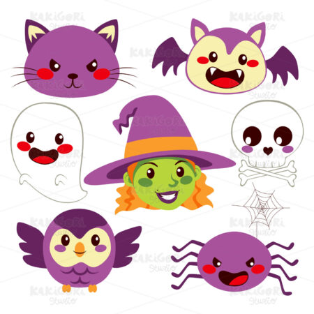 Halloween Elements Clipart Vector Illustration 00944