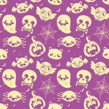 Halloween Purple Pattern Clipart Vector Illustration 00970