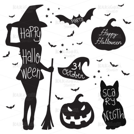 Halloween Symbol Elements Clipart Vector Illustration 03778