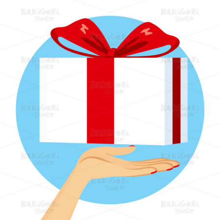 Hand Gift Giving Clipart Vector Illustration 03149