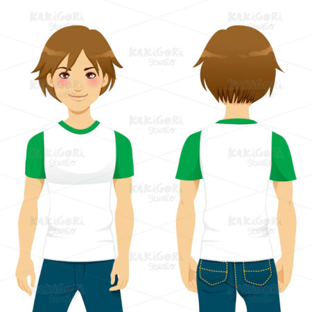 Handsome Man Tshirt Clipart Vector Illustration 00892