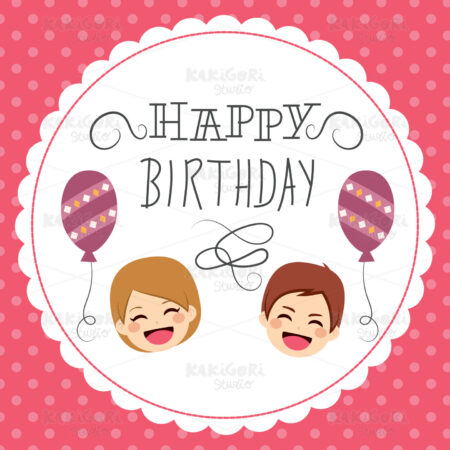 Happy Birthday Greeting Clipart Vector Illustration 02660