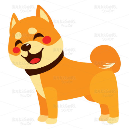 Happy Dog Side View Clipart Vector Illustration 03841