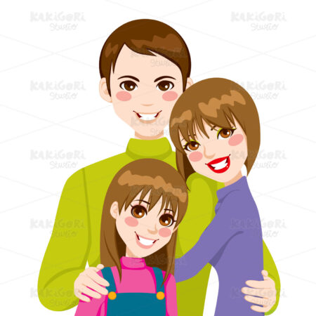 Happy Family Love Clipart Vector Illustration 01020