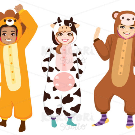 Happy Halloween Onesie Costumes Collection Clipart Vector Illustration 04905