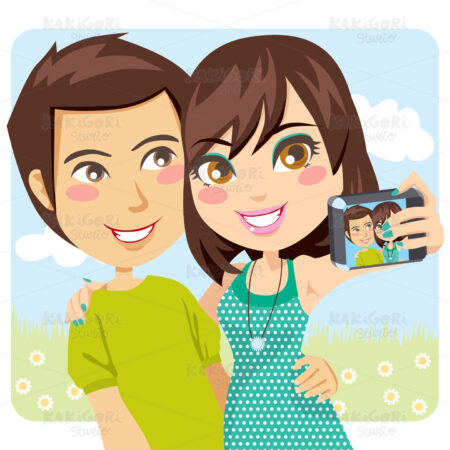 Happy Snapshot Clipart Vector Illustration 00358