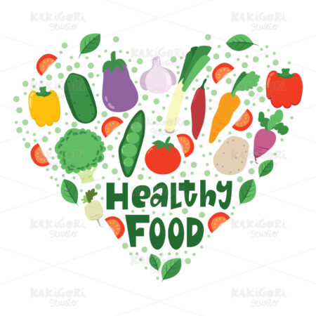 Healthy Food Heart Clipart Vector Illustration 03486