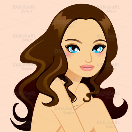 Indo-Asian Woman Beauty Clipart Vector Illustration 00952
