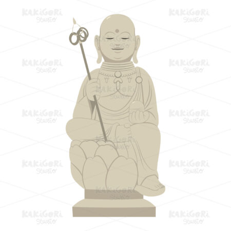 Japanese Shinto Statue Clipart Vector Illustration 04075