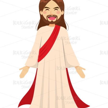 Jesus Christ Standing Clipart Vector Illustration 05191