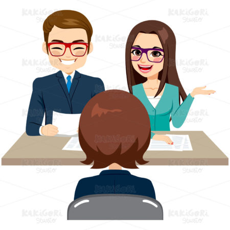 Job Interview Clipart Vector Illustration 03093