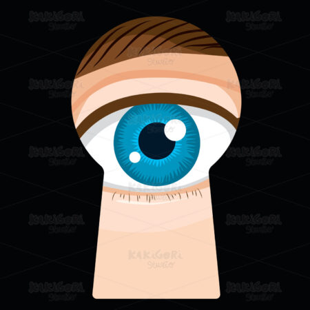 Keyhole Male Eye Clipart Vector Illustration 04190