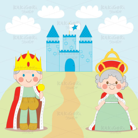 King and Queen Clipart Vector Illustration 00493