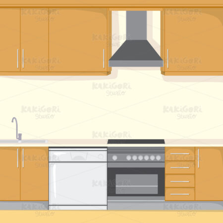 Kitchen Background Clipart Vector Illustration 01308