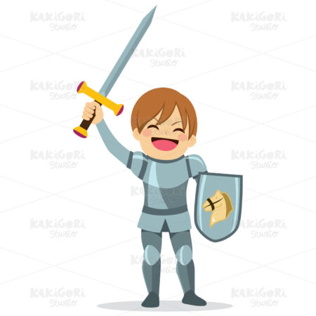 Knight Character Clipart Vector Illustration 03484