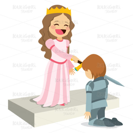 Knighting Ceremony Clipart Vector Illustration 03485